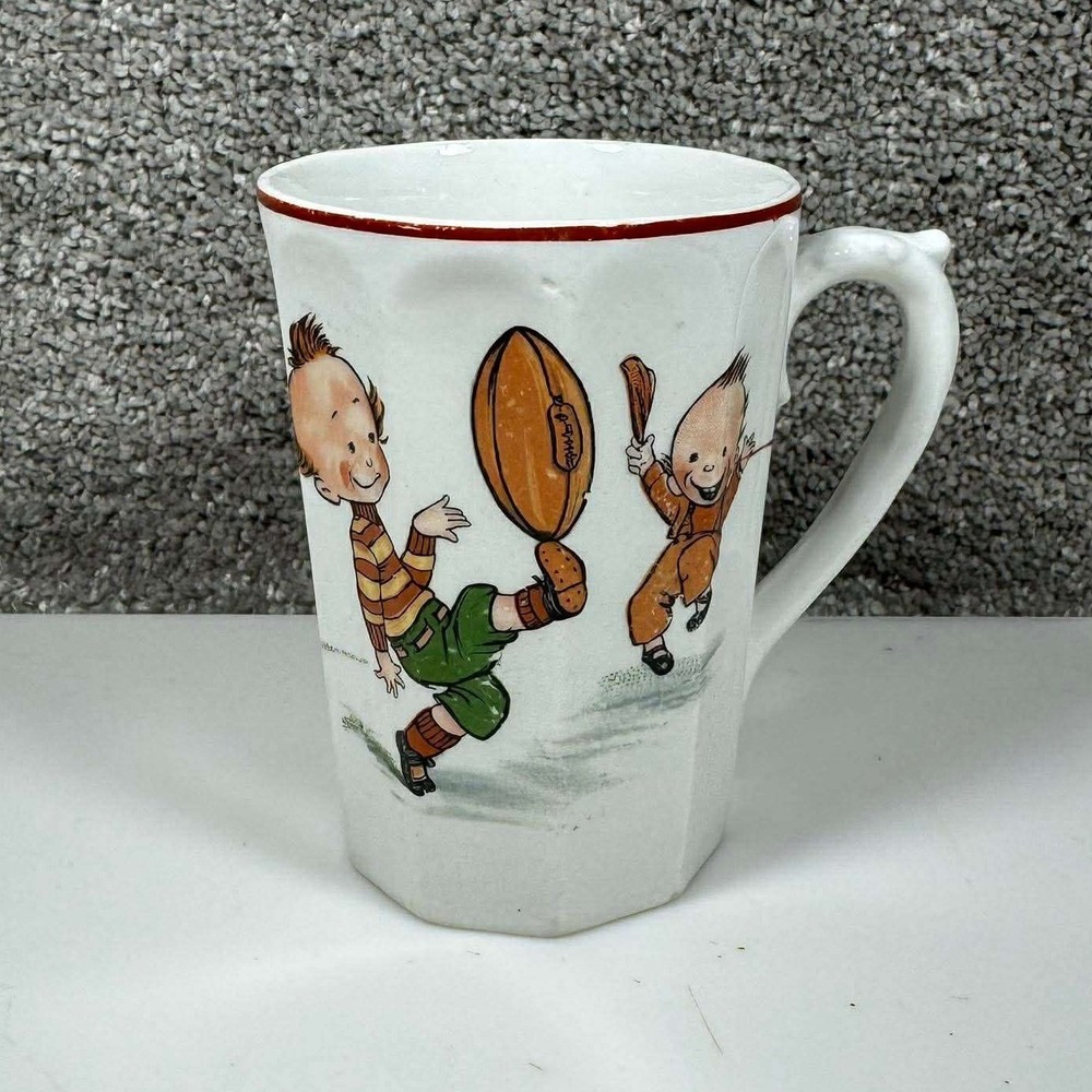 Vintage Tiny Todkins Boys Playing with Football Mug - Made in Germany